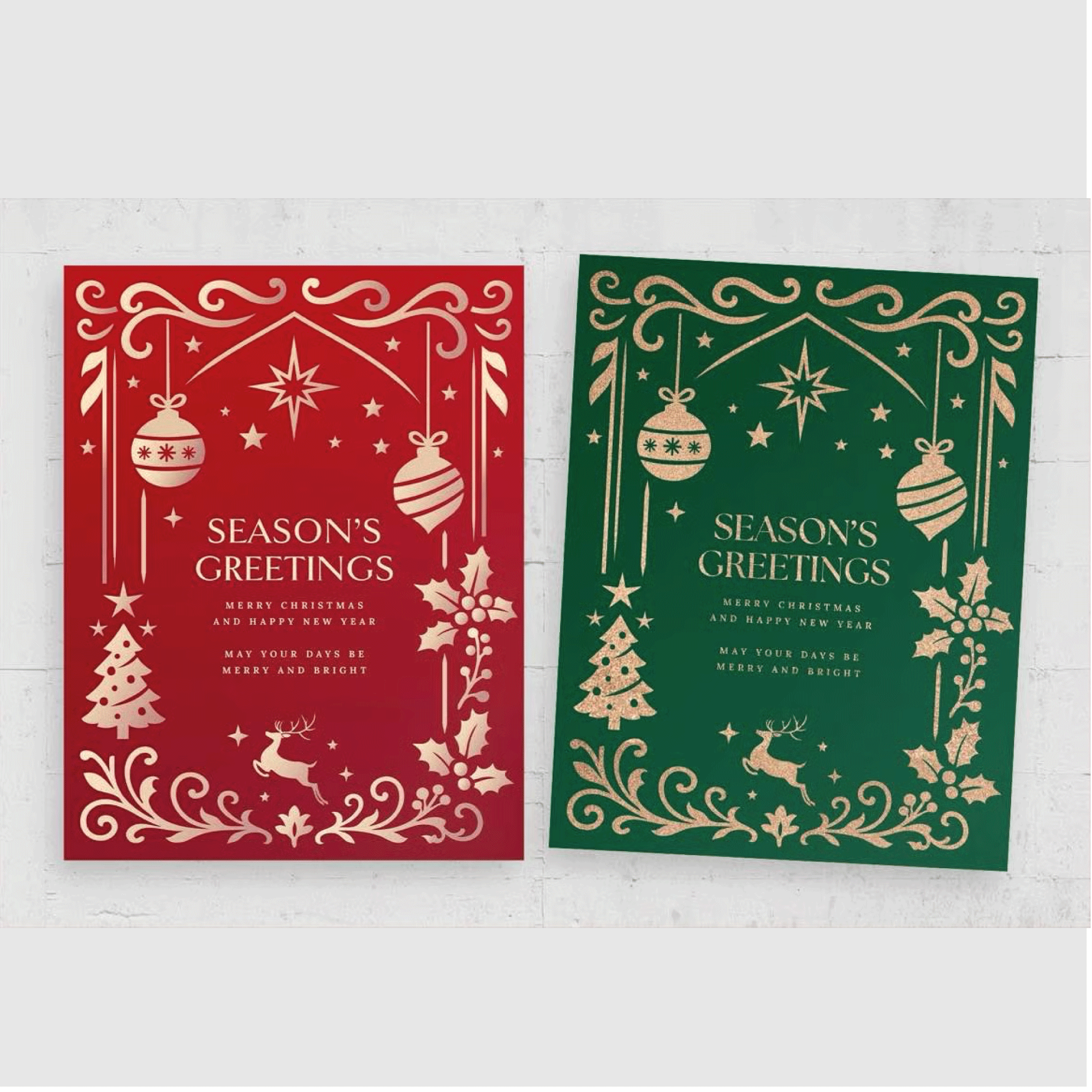 Christmas Flyer Template in Red & Gold – Editable Canva, InDesign, Illustrator, and Photoshop