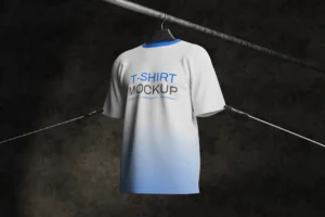 Hanging T-Shirt Mockup PSD - Industrial / Grunge Style